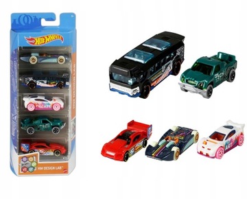 HOT WHEELS 5pak Autka Zestaw HW DESIGN LAB