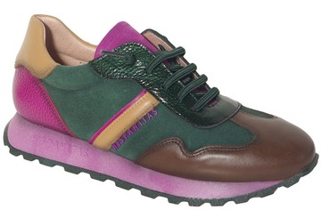 Hispanitas Loira sneakers soho cocoa forest magenta velour CHI233073 38