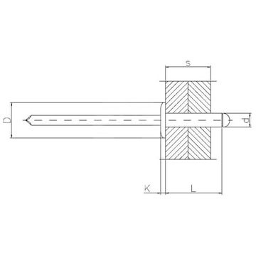 ЗАКЛЕПКИ АЛЮМИНИЕВЫЕ/СТАЛЬНЫЕ С ПЛОСКОЙ ГОЛОВКОЙ 4,8x10 1 кг