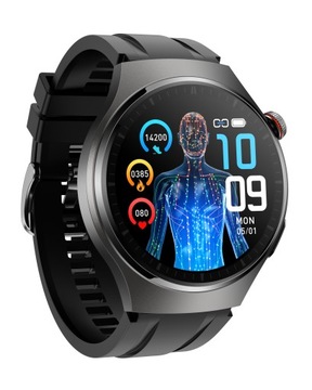 Zegarek KARDIOWATCH z Pomiarem Glukozy EKG Skład Krwi Ciśnienie PULS AMOLED