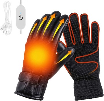 Podgrzewane rękawiczki, rękawice grzewcze USB zimowe wodoodporne rękawiczki