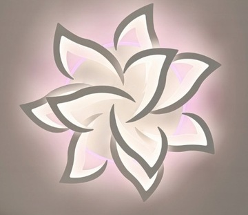 ЦВЕТОК ЛОТОСА ПОТОЛОЧНЫЙ СВЕТИЛЬНИК ЦВЕТОК ЛОТОСА 10 ЛЕПЕСТКОВ LED RGB ЦВЕТА + ПРИЛОЖЕНИЕ + ПУЛЬТ ДИСТАНЦИОННОГО УПРАВЛЕНИЯ