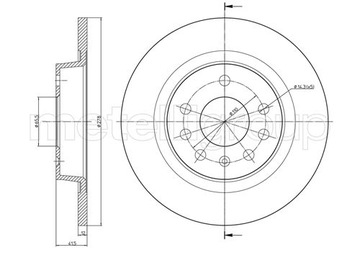 2904-0001 METELLI TARCZA HAMULCA OPEL VECTRA C 02-