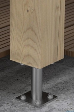 ОСНОВАНИЕ СТОЛБА ПРИВИНЧЕННОЕ К БЕТОНУ 100x100