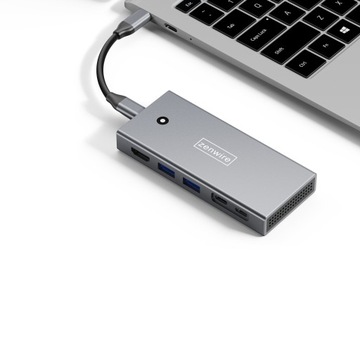 Корпус HUB Карманный твердотельный накопитель M2 NVME PCIe SATA USB-C 3.2 Адаптер HDMI M.2