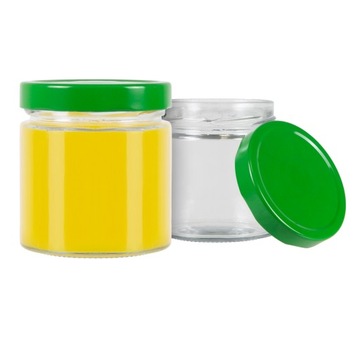 5x SŁOIK SZKLANY ATENA 410 ml SŁOIKI na MIÓD ŚWIECZKI OGÓRKI DŻEM PRZETWORY