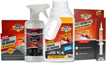ZESTAW NO PEST PUŁAPKA FOVAL ŻEL PROSZEK SPRAY PREPARAT PŁYN LEP NA MRÓWKI