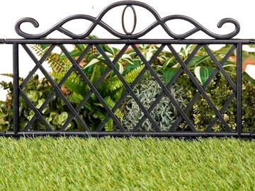 Черный FENCE EDGE Garden PALLISADE Декоративный 48 x 34 см - набор из 5 шт.