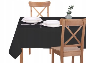 OBRUS PLAMOODPORNY - 140X240 - SOLID CZARNY