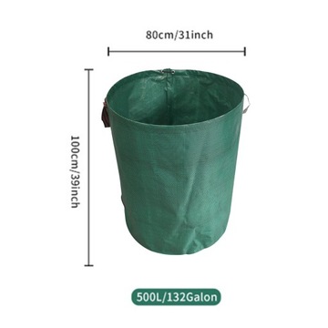 Многоразовая садовая сумка с ручками для хранения на лужайке.