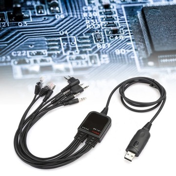 USB-кабель для программирования 8 в 1 для радиостанций Baofeng, Kenwood, Icom, Motorola