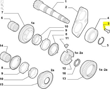 Винт, коробка передач Fiat 500 OE 55186116