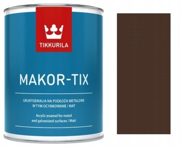 Краска Tikkurila Makor-tix оцинкованная 1л коричневый шоколад