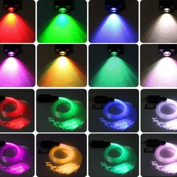 GWIEZDNE NIEBO Światłowód Led RGBW 450 pcs pilot