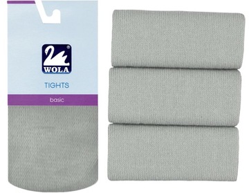 WOLA RAJSTOPY GŁADKIE BAWEŁNA 140/146 GREY