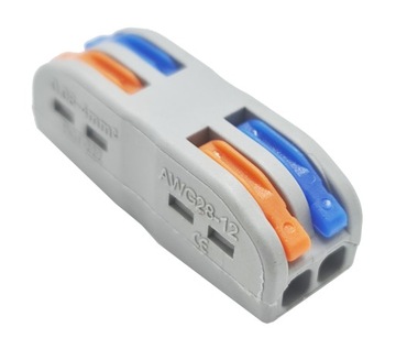 Szybkozłączka elektryczna przelotowa 2x0,8-4mm3
