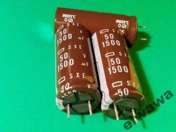 Kondensator el. 1500uF 50V NIPPON SXE LOW ESR 4szt