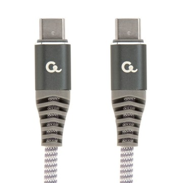 Kabel USB C - C w oplocie Power Delivery 60W Quick Charge 4 - długość 1,5m