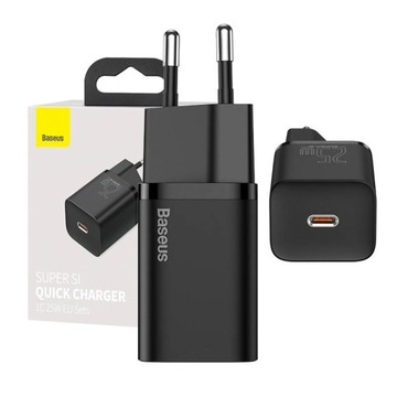 BASEUS LEKKA ŁADOWARKA SIECIOWA ZASILACZ KOSTKA USB-C PD 25W AC 100-240V