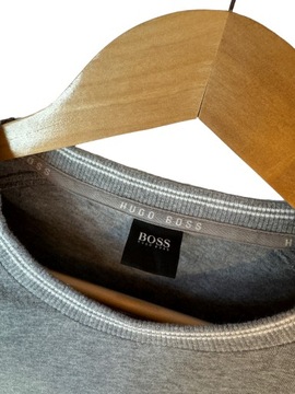 Bluza lekka Hugo Boss szara z dużym logiem S