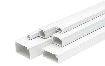 LISTWA KANAŁ KABLOWY KORYTKO POKRYWA 40x25 2m BIAŁA