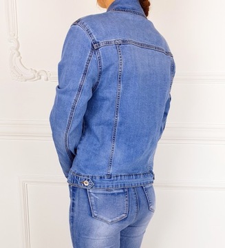 DAMSKA KATANA - KURTKA JEANSOWA Plus - Size Blue