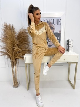 WE376 размер L/XL МОДНЫЙ ВЕЛЮРОВЫЙ СПОРТИВНЫЙ КОМПЛЕКТ