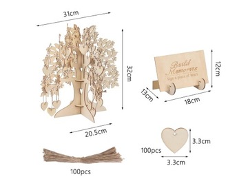 Деревянная гостевая книга ДЕРЕВО дерево