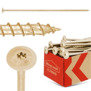 50x WKRĘTY CIESIELSKIE 8x320 DREWNA TORX TALERZOWE ŚRUBY PODKŁADKOWE KROKWI