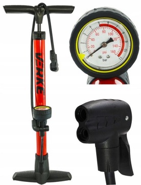 ВЕЛОСИПЕДНЫЙ РУЧНОЙ НАСОС ДЛЯ ВЕЛОСИПЕДНЫХ МЯЧИКОВ С МАНОМЕТРОМ