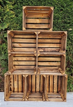 КЛАССИЧЕСКИЕ МАЛЕНЬКИЕ ДЕРЕВЯННЫЕ ЯЩИКИ ДЛЯ ДЕКОРА В ДУБЛЕННОМ ЦВЕТЕ