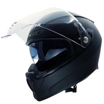 МОТОЦИКАЛЬНЫЙ ШЛЕМ С СИГНАЛОМ, ЧЕРНОЕ СТЕКЛО И ПРОЗРАЧНЫЙ, ГОТОВ ДЛЯ ИНТЕРКОМА M