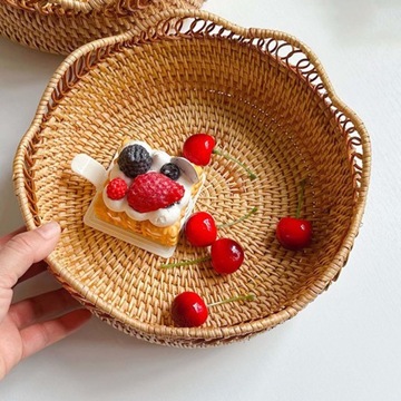 Wiklinowa miska do przechowywania Organizer na żywność Półmisek Ręka M