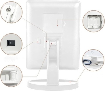КОСМЕТИЧЕСКОЕ ЗЕРКАЛО С ПОДСВЕТКОЙ ДЛЯ МАКИЯЖА С 16 СВЕТОДИОДАМИ