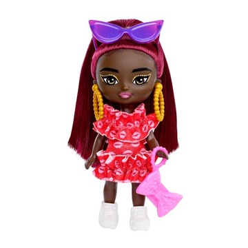 LALKA BARBIE EXTRA MINI MINIS bordowe włosy HLN47