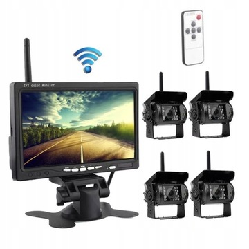 MONITOR 7 BUS TIR kamery cofania×4 WIFI 12/24V