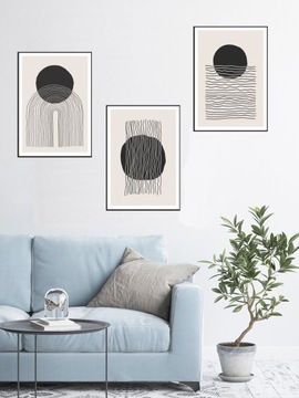 НАБОР ИЗ 3-Х ПЛАКАТОВ А4 МОДНАЯ КАРТИНА МИНИМАЛИЗМ СОВРЕМЕННЫЙ