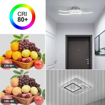 ПОТОЛОЧНЫЙ СВЕТИЛЬНИК, СВЕТОДИОДНАЯ ЛЮСТРА ХРОМ, СОВРЕМЕННЫЙ, 18ВТ, 6500К, ДЛЯ ГОСТИНОЙ