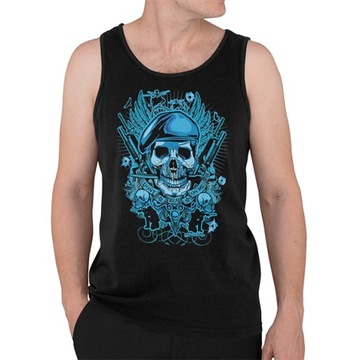 TANK TOP HORROR/ROCK BLUE SKULL