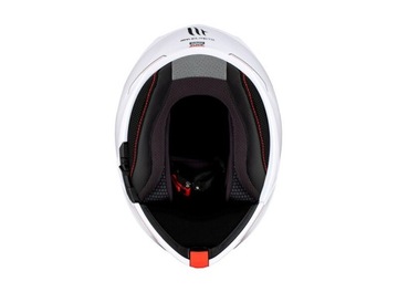MT Genesis SV szczękowy kask motocyklowy z blendą biały połysk XL