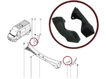 КРЫШКА ПЕТЛИ КАПОТА КОМПЛЕКТ L+R для RENAULT MASTER III 3 OPEL MOVANO B