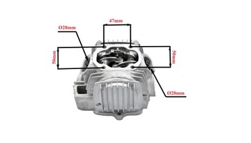 ГОЛОВНЫЕ клапана ATV Quad 125 Romet Zipp Barton