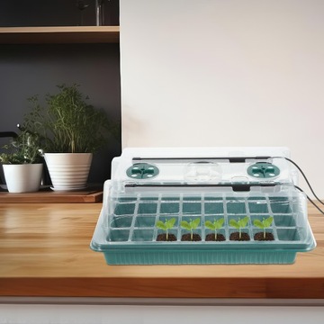 СТАРТОВЫЙ НАБОР ДЛЯ ПРОРАЩИВАНИЯ РАСТЕНИЙ - ЛОТКИ + СВЕТОДИОДНОЕ ОСВЕЩЕНИЕ