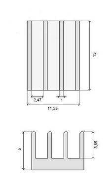 РАДИАТОР 15х11х5 РАД40 (2 шт)