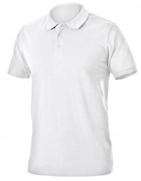 TOBIAS polo bawełniane białe M Hoegert Technik