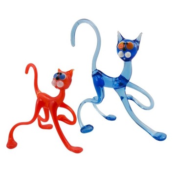 КРАСИВАЯ БОЛЬШАЯ СТЕКЛЯННАЯ ФИГУРКА / КОШКА / КОТЕНОК