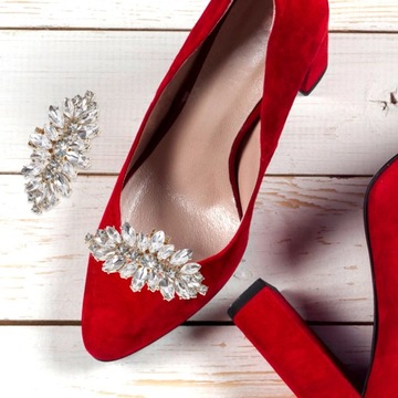 ДЕКОРАТИВНЫЕ ПРЯЖКИ ДЛЯ ОБУВИ С КРИСТАЛЛАМИ В ПАЛЬЦАХ (ЗОЛОТЫЕ, СЪЕМНЫЕ) 2 ШТ.