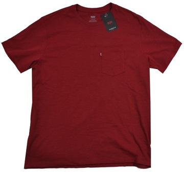 T-SHIRT LEVIS KOSZULKA COTTON STANDARD Z KIESZONKĄ RED XL