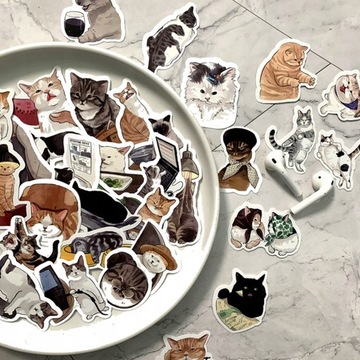 30шт милые кошки животные граффити наклейки