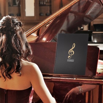 Папка-переплет А4 «МУЗЫКА» Папка на кольцах ЧЕРНАЯ НОТА